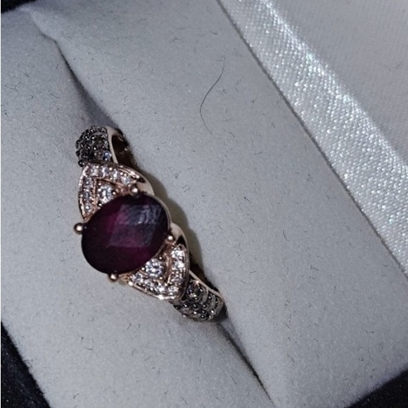 Strawberry gold rhodolite garnet ring. - Picture 8 of 8